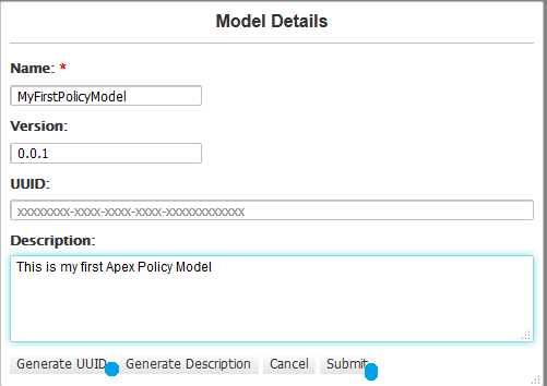 Create a new Policy Model
