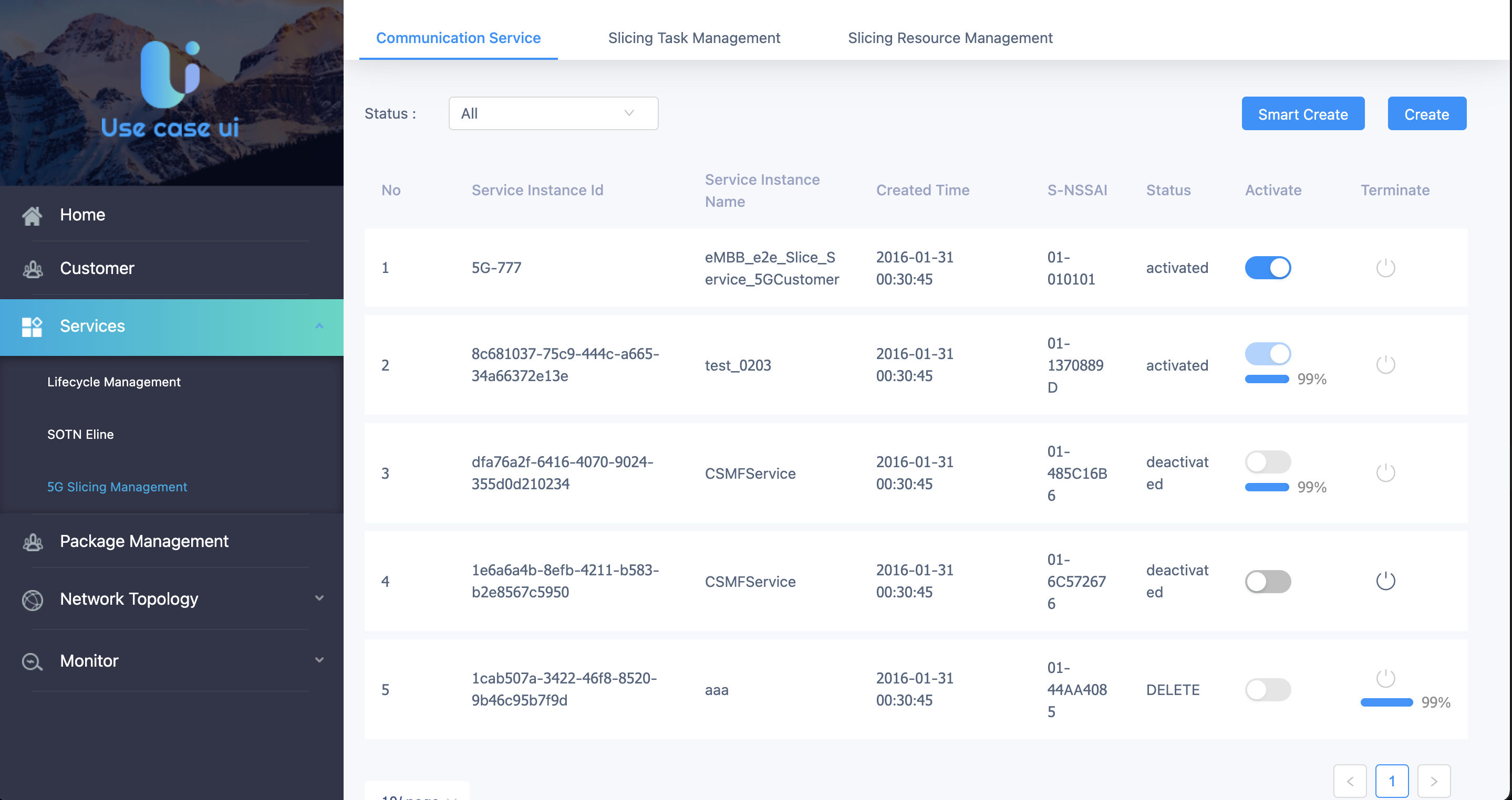 CSMF Management Page